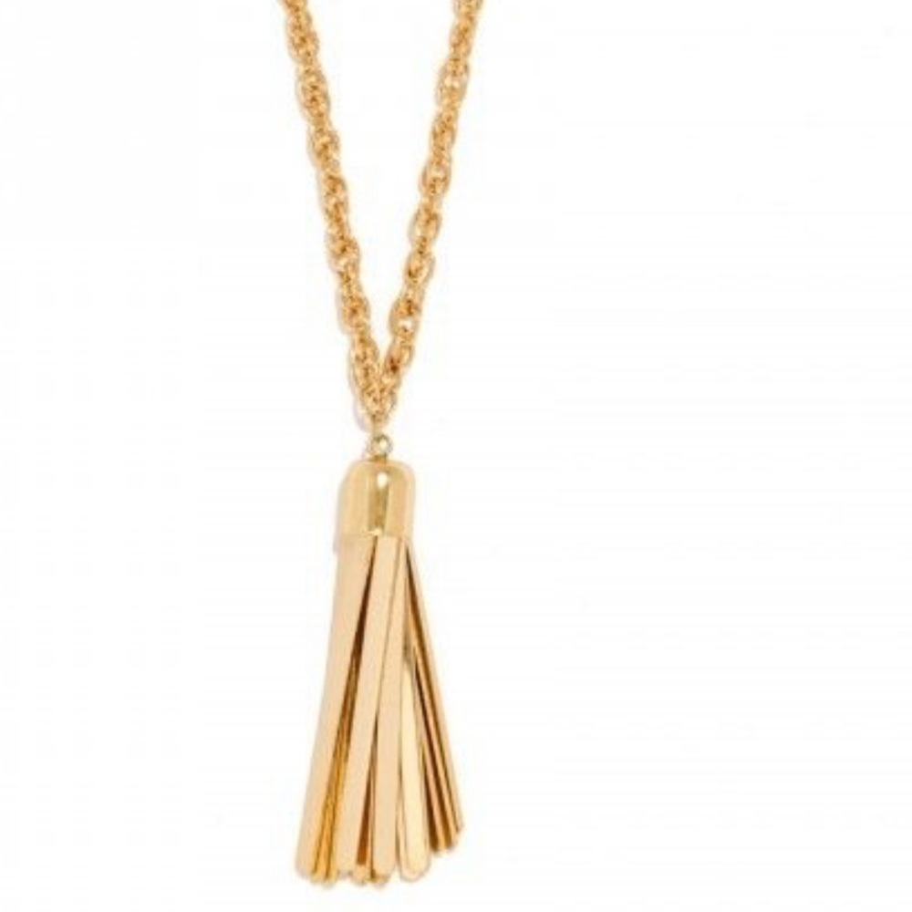 NWOT Baublebar Gold Tassel Pendant Necklace